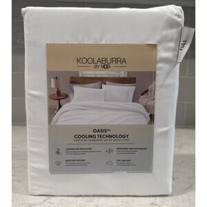 NEW Bright White Full Sheet Set Set Koolaburra by UGG Oasis Cooling Technology